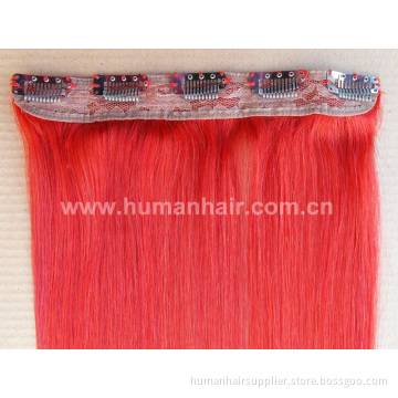Top Quality Straight Indian Red Clip in Hair Extension (NP045)